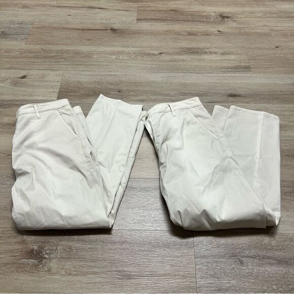 Lot Of 2 AG Adriano Goldschmied Pants Men's 38x32 Beige The Marshall Slim Chino - Picture 1 of 11